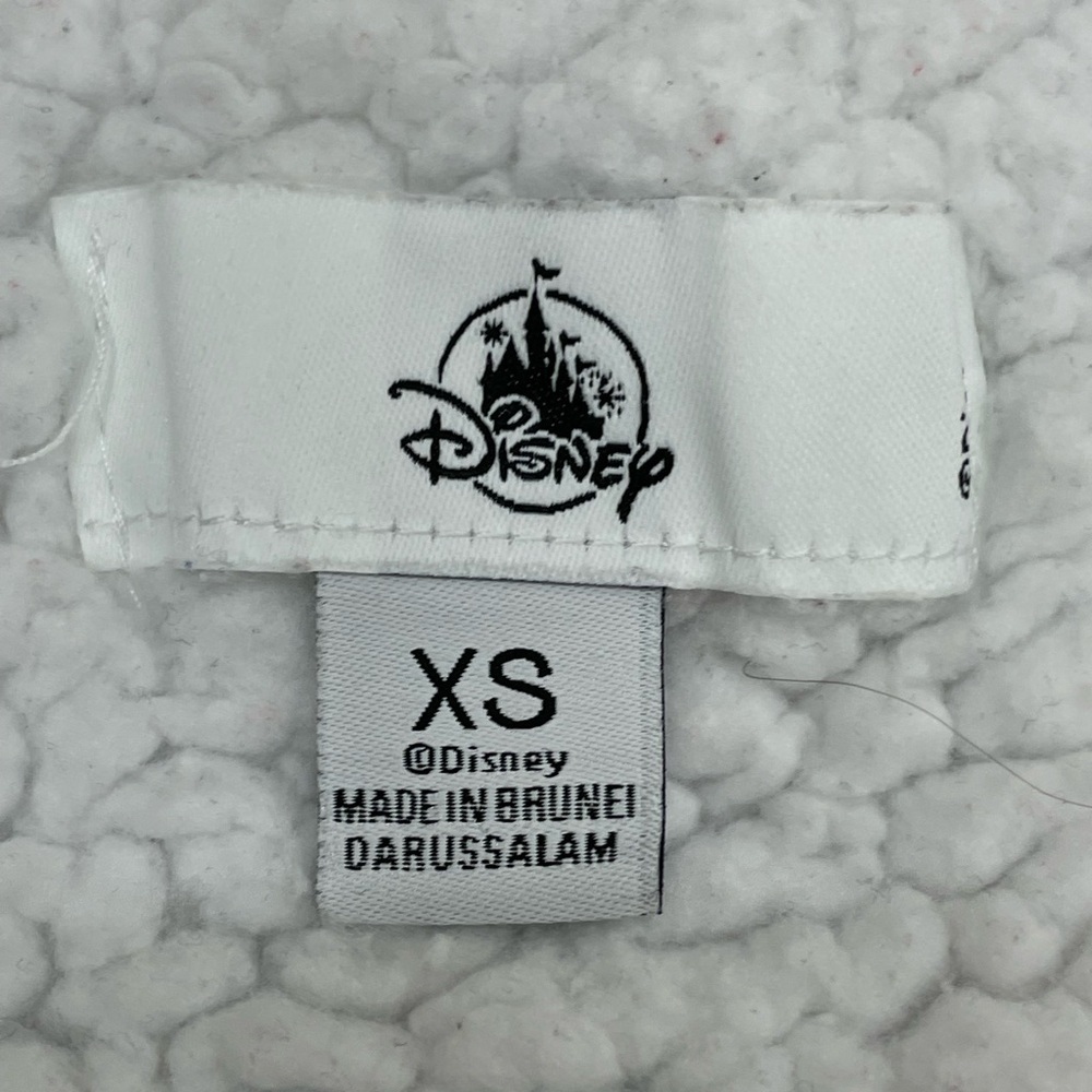 Disneyland Resort Mickey Mouse Sherpa Lined Hoodie Gray Zip Jacket XS Cozy - Picture 2 of 8